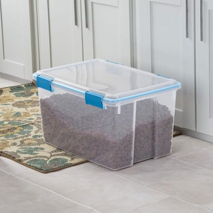Sterilite 16-Pack Gasket Box, Weather-Resistant Storage Bins with Latching Lids, 54 Quart - Heavy-Duty Organizing Containers for Closet, Bathroom, and Office - size: 54 Quart, style: 16 Pack