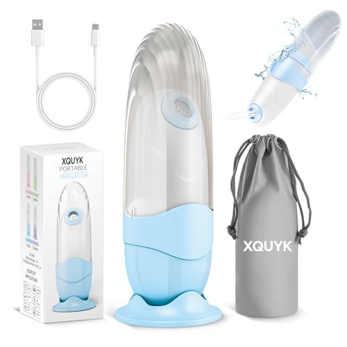 Portable Bidet for Travel Mini Handheld Bottle-Ready Jet Sprayer, Type-C Rechargeable with Gentle & High-Pressure Modes, On-The-Go Camping Toilet Hygiene for Women, Men & Babies（Blue）