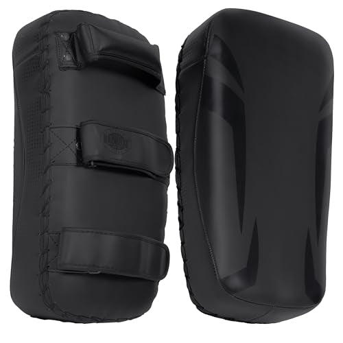 TWISTER FIGHT WEAR Lightweight Boxing Arm Pad Kick Shield | Genuine Leather Thai Pads | MMA Muay Thai Curved Pads | Martial Art Training Pads Boxing Striking Pads (Single)