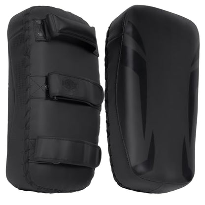 TWISTER FIGHT WEAR Lightweight Boxing Arm Pad Kick Shield | Genuine Leather Thai Pads | MMA Muay Thai Curved Pads | Martial Art Training Pads Boxing Striking Pads (Single)