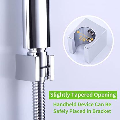 Angle Simple Shower Head Holder Wall Mount, Brass Sprayer Bracket, Chrome - color: Chrome