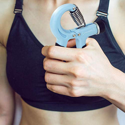 Grip Strength Trainer-2 Pack Hand Grip Strengthener Adjustable Resistance Range 20-90 lbs Non-Slip Hand Grip, Hand Gripper Exerciser, Wrist Strengthener for Forearm Grip Workout - color: blue