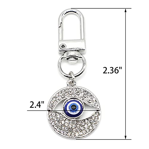 Evil Eye Keychains Car Key Ring Bag Purse Charm for Women Men - Good Luck Amulet Protection - color: B