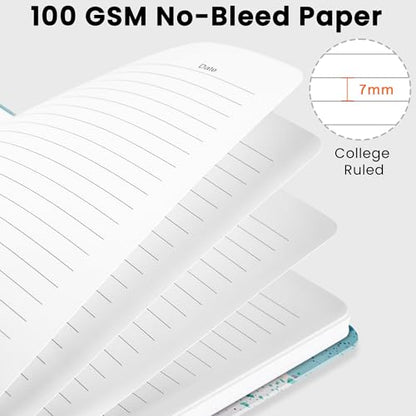 CICPAP Lined Spiral Journal Notebook, A5 College Ruled Notebook for Journaling, Note-Taking, and Daily Planning, Durable Hardcover with an Elegant Design, Paint - color: K-Paint