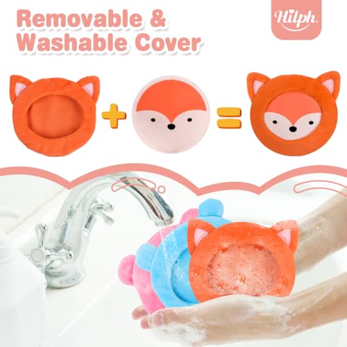 Hilph Kids Ice Packs for Boo Boos, Reuable Kids Hot Cold Packs with Cover and Handheld Straps for Pain Relief, Toddler Animal Ice Packs for Bumps, Swelling, Wisdom Teeth (3 Packs) - style: E-Fox&Hippo&Bear