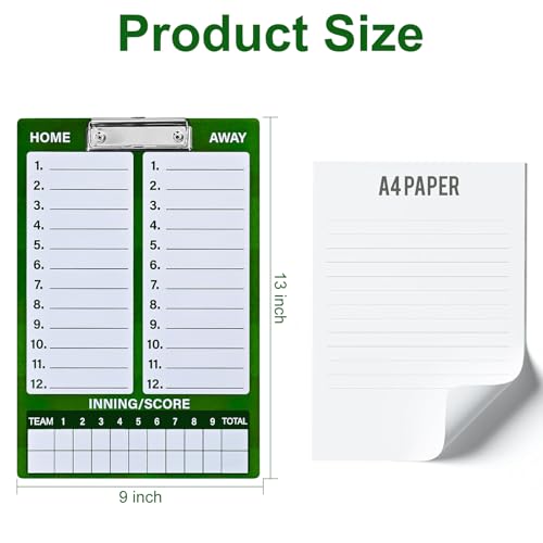 Baseball Lineup Board, Double-Sided Magnetic Coaching Clipboard | Includes dry erase marker for quick adjustments, player organization, and strategy planning during games and practices - style: BaseballBoard-Small