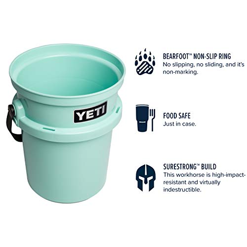 YETI Loadout 5-Gallon Bucket, Impact Resistant Fishing/Utility Bucket - color: Seafoam