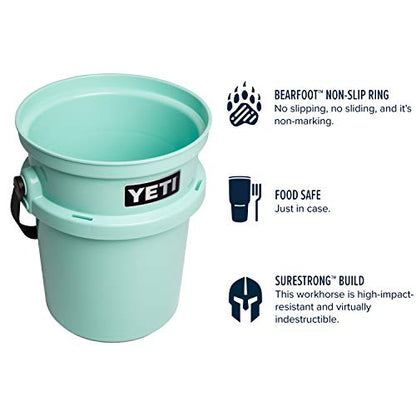 YETI Loadout 5-Gallon Bucket, Impact Resistant Fishing/Utility Bucket - color: Seafoam