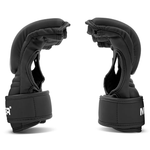 Meister [Critical] 4oz MMA Gloves for Striking & Grappling w/Pre-Curved Nemeios Leather - size: Small
