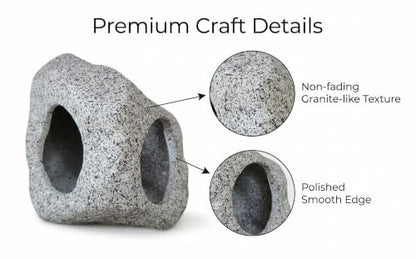 SpringSmart Aquarium Hideaway Rock Cave for Aquatic Pets to Breed, Play and Rest, Safe and Non-Toxic Ceramic Fish Tank Ornaments, Decor Stone for Betta