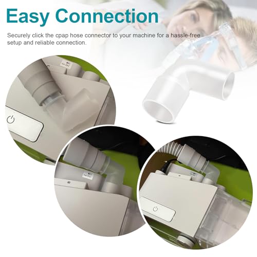 CPAP Elbow Connector, Tubing Elbow Compatible with ResMed AirSense 10, AirCurve 10, and AirStart 10, Resmed 11, 90 Degree Elbow CPAP Hose Adapter Replacement for ResMed 37394, 2 Pack