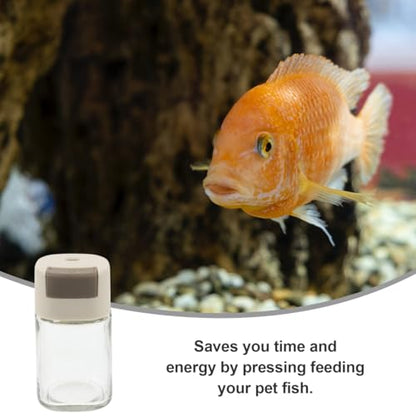 NOLITOY Manual Fish Food Dispenser Bottle, Angled Nozzle Squeeze Spot Feeder for Aquarium Targeted Feeding, Pet Food Storage for Betta Shrimp Turtles