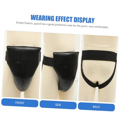ibasenice Professional Groin Protector for Men, Comfortable Black L Size Crotch Guard for Boxing Muay Thai Taekwondo MMA Martial Arts Training