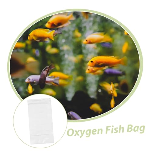 Ciieeo 50pcs Transparent Fish Transport Bags Leak-resistant Oxygen Bags for Safe Shipping of Fish and Clear Plastic