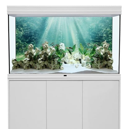48x18 inches Aquarium Backdrop Underwater Ocean Floor Fish Tank Background | AWERT Aquatic Plant Bubble Polyester Terrarium Background - size: 48x18in/120x45cm