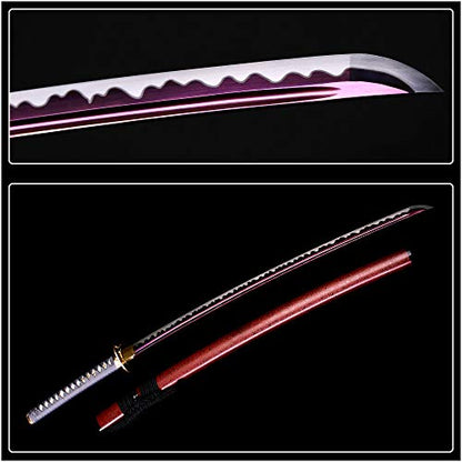 siwode Katana Handmade Full Tang Sharp, Alloy Tsuba Japanese Samurai Sword High Carbon Steel 1060,T10 1095, 40-Inch - color: Dragen fly