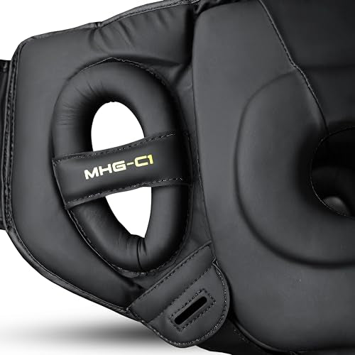 Mytra Fusion Boxing Headgear MMA Kickboxing Grappling Taekwondo Karate Training Head Gear, One Size Fits to All