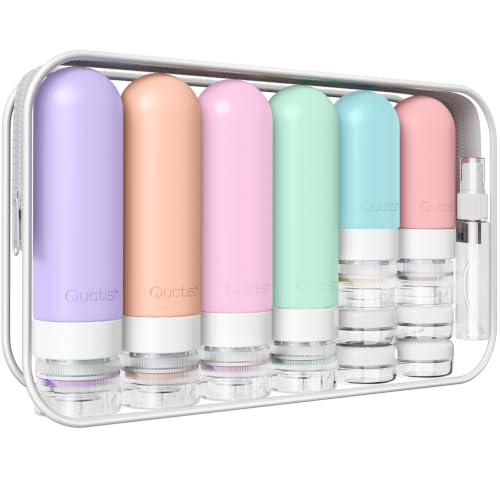 20 Pack Travel Bottles for Toiletries, Original Patented, TSA Approved Travel Size Containers, Leak Proof Silicone Shampoo and Conditioner Bottles Women & Men, Airplane Cruise Essentials, Periwinkle - color: Periwinkle