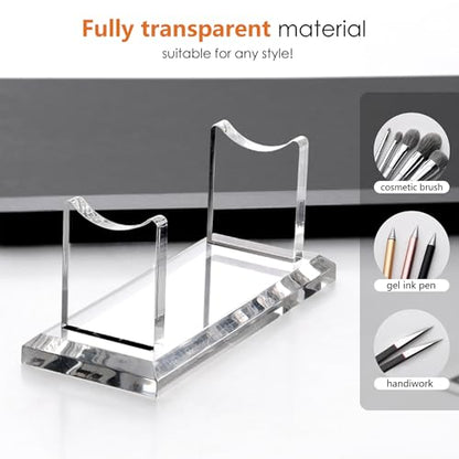 SANRUI Acrylic Pen Holder Display Stand, Shop Fountain Pencil Makeup Brush Rack, Ballpoint Pen Showholder, Paintbrush Drying Rack Organizer Desk for Home School Office Or Store Use - style: 1 Tier