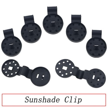QAZXCDEW-60 Pack Shade Cloth Heavy Duty Lock Grip, Round Plastic Sun Shade Net Clip, Reusable Sun Shade Clips for Garden, Patio Awnings, Greenhouse Fabric, Windproof Anti Bird Netting Clamps