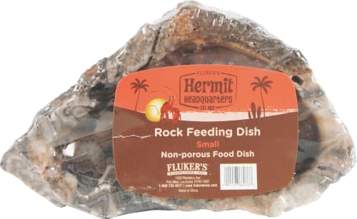 Fluker's Rock Bowl, Food & Water Dish for Hermit Crabs, Small 4" (Pack of 6) - size: Small (Pack of 6)