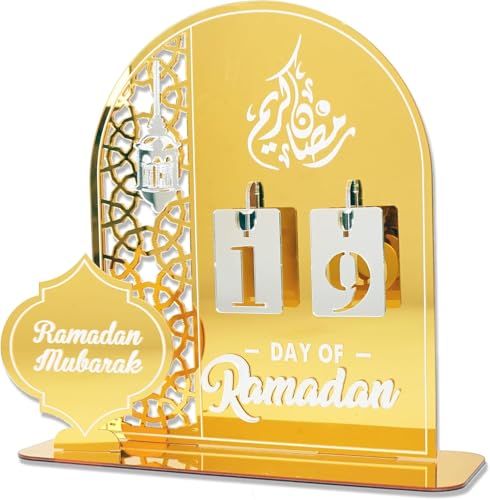 ANOTION Ramadan Advent Calendar 2026 - Ramadan Countdown Calendar, Ramadan Decorations for Home, Ramadan Table Decor, Islamic Decorations, Ramadan Gifts & Eid Mubarak Decorations