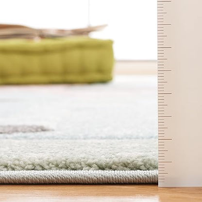 SAFAVIEH Carousel Kids 100 Collection Runner Rug - 8' Runner, Blue, Transitional Design, Stain Resistant, Ideal for High Traffic Areas in Hallway, Bathroom & Kitchen (CRK120K-28) - color: Blue, size: 2' x 8' (Runner)