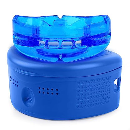 Mouth Guard Sports Youth Adult,Mouth Guard for Braces Soft,No Boiling - color: Blue/Strapless