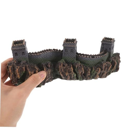 Hemoton Bridge of China Sculpture Model Mountain for Fish Tank Bubbler Decor Unique Decorative