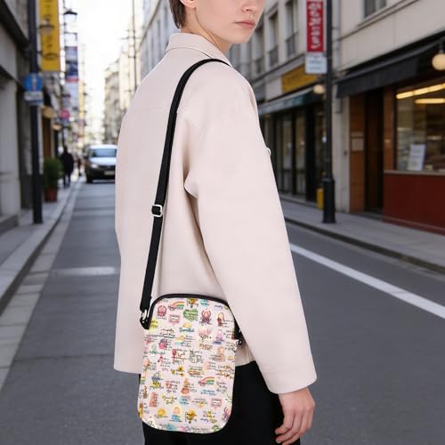 JYTAPP Islamic Affirmations Inspired Crossbody Bag Daily Quotes Motivation Purse for Women Islam Muslim Gift Ramadan Eid Gift
