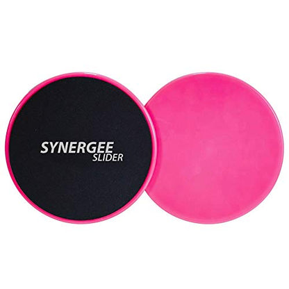 Synergee Core Sliders – Dual Sided Ab Exercise Equipment - color: Power Pink