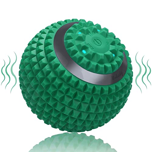 Vibrating Massage Ball 4-Speed High-Intensity Fitness Yoga Massage Roller, Relieving Muscle Tension Pain & Pressure Massaging Balls (Green) - color: Green