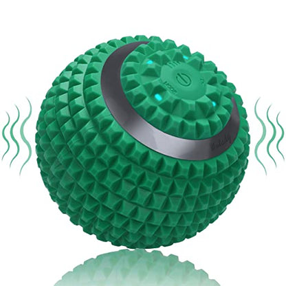 Vibrating Massage Ball 4-Speed High-Intensity Fitness Yoga Massage Roller, Relieving Muscle Tension Pain & Pressure Massaging Balls (Green) - color: Green