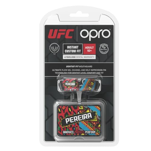 OPRO Official UFC Fighter Collection Alex Pereira Instant Custom-Fit Mouthguard – Self-Fit Gum Shield for MMA, Boxing & Combat Sports - color: Alex Pereira