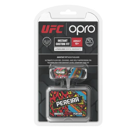 OPRO Official UFC Fighter Collection Alex Pereira Instant Custom-Fit Mouthguard – Self-Fit Gum Shield for MMA, Boxing & Combat Sports - color: Alex Pereira