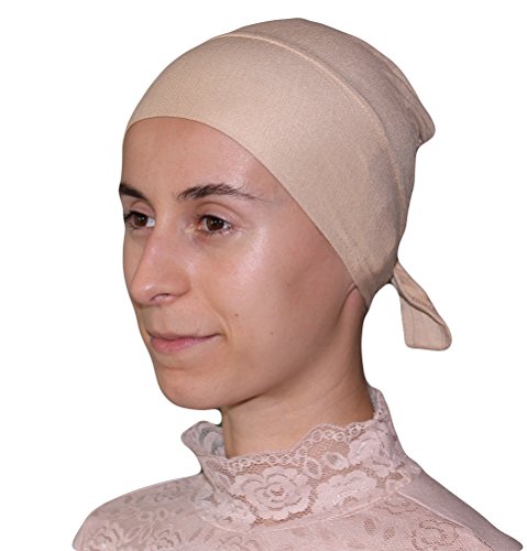 Modefa Firdevs Luxury Jersey Islamic Turkish Hijab Underscarf Cap Bonnet - color: Beige