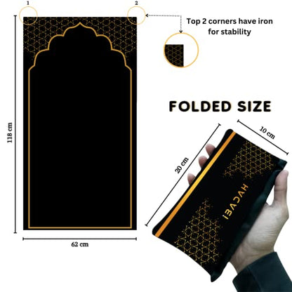 Prayer Mat ibadah Portable Prayer mat for Home and Outdoor use | Pocket Musalla | Muslim Traveller Prayer Rug | Waterproof mat | Islamic Gift | Eid Gift | Muslim Gift | Limited Edition Palestine
