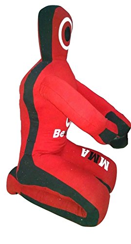 Bestzo MMA Jiu Jitsu Judo Punching Bag Grappling Dummy Red Canvas Sitting Position -Unfilled - size: 59 inches (5 ft)