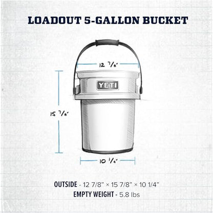 YETI Loadout 5-Gallon Bucket, Impact Resistant Fishing/Utility Bucket - color: King Crab