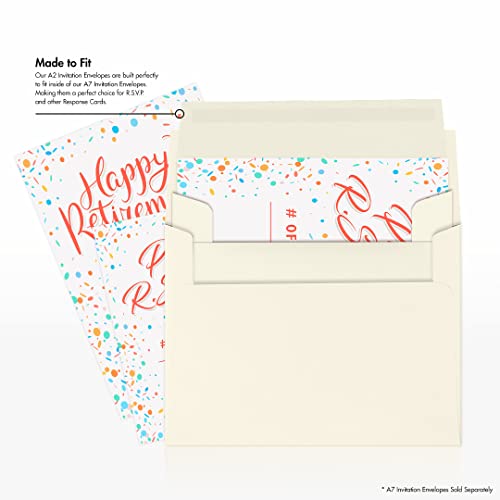 LUXPaper A2 Invitation Envelopes (4 3/8 x 5 3/4) - 70lb. Classic Crest Natural White (500 Qty.) | Perfect for Invitations, Announcements, Sending Cards, RSVP Cards | 4870-70NW-500 - color: 70lb. Classic Crest Natural White, size: 500 Qty.