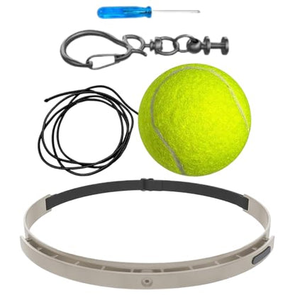 Boxing Reflex Ball, Wearable Fitness Gear, 6in Training Reaction Tool, Silicone Headband Material SPU Detail, Boxing Ball with Adjustable Strap, Living Room Bedroom Gym Men Women Teens Use - color: tennis