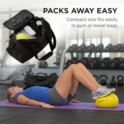 THERABAND Mini Ball, 9-Inch Pilates & Yoga Exercise Ball, Small Inflatable Core Ball for Stability, Balance, Rehab, Physical Therapy & At-Home Workouts, Soft Non-Slip Surface, Standard Version - style: Original