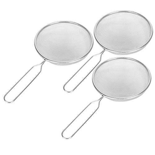 Omabeta Reptile Sand Shovel Metal Litter Cleaning Tool 3pcs Stainless Steel Dung Scooper 14cm Scoop 13cm Handle Mesh Design for Tortoise Lizard Reptile