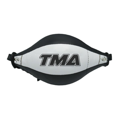 Original Leather Double End Dodge Speed Ball Boxing Floor to Ceiling Punching Bag MMA - color: White