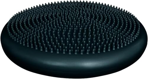 Body Sport Balance Disc - Inflatable, 13.5 in Balance Trainer - for Core Stability and Muscle Activation - Perfect for Dynamic Sitting or Standing Exercises (Black)