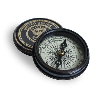 Personalized Brass Compass with Wooden Box – Custom Engraved Inspirational Compass Gift for Birthday, Wedding, Anniversary, Graduation, Retirement & Special Milestones