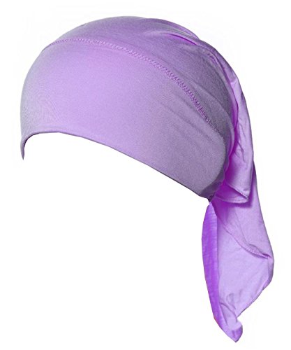 4 X Womens Muslim Mini Inner Hijab Caps Underscarf - color: Pink+w+lavender+yellow
