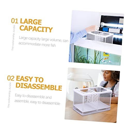 Kisangel Fish Tank Isolator Multifunctional Aquarium Incubator for Dividing Fish Easy Installation Cups Capacity Divider