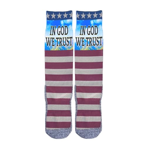 Men's – Christian Crew Socks for Men with Scripture | Moisture-Wicking | Easter Gift Idea - color: In God We Trust