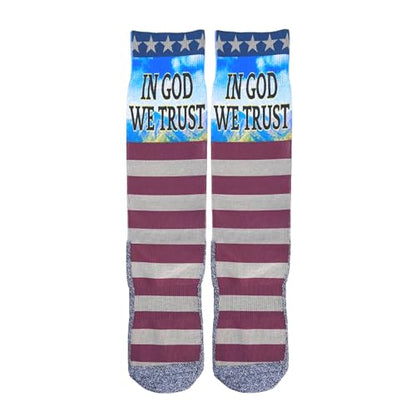 Men's – Christian Crew Socks for Men with Scripture | Moisture-Wicking | Easter Gift Idea - color: In God We Trust